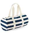 W688 Westford Mill Nautical Barrel Bag Natural / Navy colour image